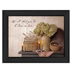 "Done in Love" By Susan Boyer, Printed Wall Art, Ready To Hang Framed Poster, Black Frame - as Pic