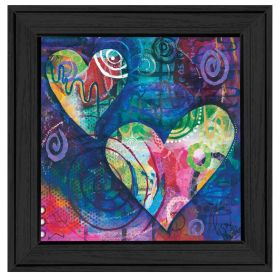 "Hearts" by Lisa Morales, Ready to Hang Framed Print, Black Frame - as Pic