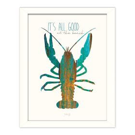 "It's All Good at the Beach" By Marla Rae, Printed Wall Art, Ready To Hang Framed Poster, White Frame - as Pic