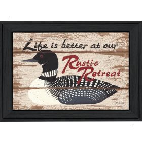 "Rustic Retreat" By Linda Spivey, Printed Wall Art, Ready To Hang Framed Poster, Black Frame - as Pic