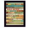 "Dog Rules" By Marla Rae, Printed Wall Art, Ready To Hang Framed Poster, Black Frame - as Pic