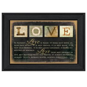 "Love" By Marla Rae, Printed Wall Art, Ready To Hang Framed Poster, Black Frame - as Pic