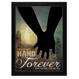 "Hold My Hand Forever" By Marla Rae, Printed Wall Art, Ready To Hang Framed Poster, Black Frame - as Pic