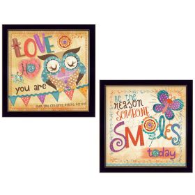 "Be the Reason Collection" 2-Piece Vignette By Mollie B., Printed Wall Art, Ready To Hang Framed Poster, Black Frame - as Pic