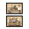 "Rustic Still Life Collection" 2-Piece Vignette By Linda Spivey, Printed Wall Art, Ready To Hang Framed Poster, Black Frame - as Pic