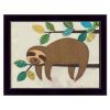 "Hanging Sloth II" by Bernadette Deming, Ready to Hang Framed Print, Black Frame - as Pic