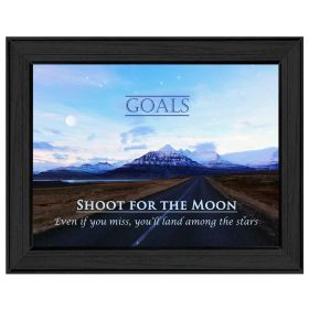 "Goals" By Trendy Decor4U, Printed Wall Art, Ready To Hang Framed Poster, Black Frame - as Pic