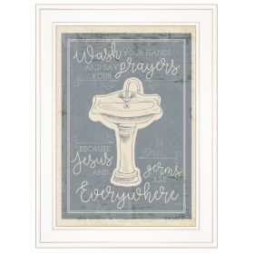 "Wash Your Hands" by Misty Michelle, Ready to Hang Framed Print, White Frame - as Pic