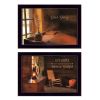 "Dear Diary Collection" 2-Piece Vignette By Lori Deiter, Printed Wall Art, Ready To Hang Framed Poster, Black Frame - as Pic
