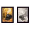 "Vintage Locomotives Collection" 2-Piece Vignette By Lori Deiter, Printed Wall Art, Ready To Hang Framed Poster, Black Frame - as Pic