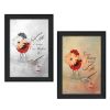 "Create Beauty Collection" 2-Piece Vignette By Robin-Lee Vieira, Printed Wall Art, Ready To Hang Framed Poster, Black Frame - as Pic
