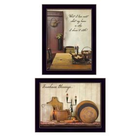 "What I Love Most Collection" 2-Piece Vignette By Susan Boyer, Printed Wall Art, Ready To Hang Framed Poster, Black Frame - as Pic