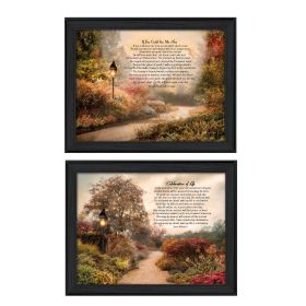"Celebration of Life Collection" 2-Piece Vignette By Robin-Lee Vieira, Printed Wall Art, Ready To Hang Framed Poster, Black Frame - as Pic