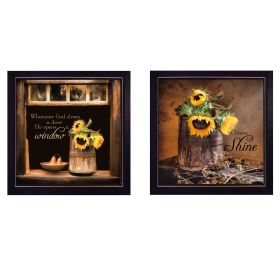 "Sunny Windows" 2-Piece Vignette by Robin-Lee Vieira, Black Frame - as Pic
