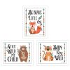 "Be Brave Little One Collection" 3-Piece Vignette By Susan Boyer, Printed Wall Art, Ready To Hang Framed Poster, White Frame - as Pic