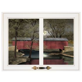 "Warm Summer's Eve" by Billy Jacobs, Ready to Hang Framed Print, White Window-Style Frame - as Pic