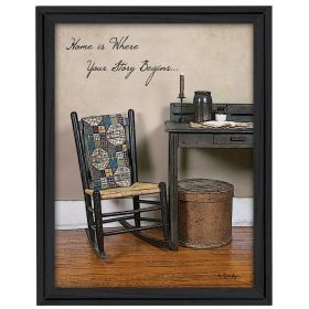 "Home Story" By Susan Boyer, Printed Wall Art, Ready To Hang Framed Poster, Black Frame - as Pic