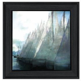 "Sailboat Marina I" by Bluebird Barn Group, Ready to Hang Framed Print, Black Frame - as Pic