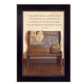 "Friends Become Family" By Susan Boyer, Printed Wall Art, Ready To Hang Framed Poster, Black Frame - as Pic