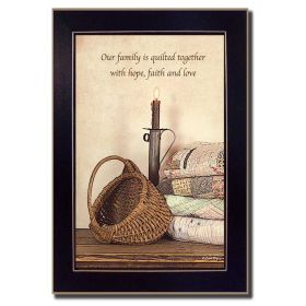 "Quilted Together" By Susan Boyer, Printed Wall Art, Ready To Hang Framed Poster, Black Frame - as Pic