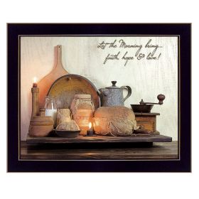 "Faith, Hope and Love" By Susan Boyer, Printed Wall Art, Ready To Hang Framed Poster, Black Frame - as Pic