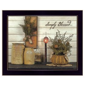 "Simply Blessed" By Susan Boyer, Printed Wall Art, Ready To Hang Framed Poster, Black Frame - as Pic