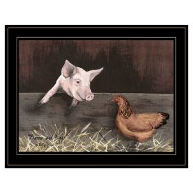 "Bacon & Eggs" by Billy Jacobs, Ready to Hang Framed Print, Black Frame - as Pic