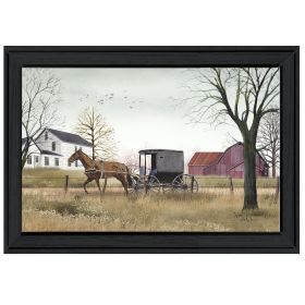 "Going to Market" by Billy Jacobs, Ready to Hang Framed Print, Black Frame - as Pic