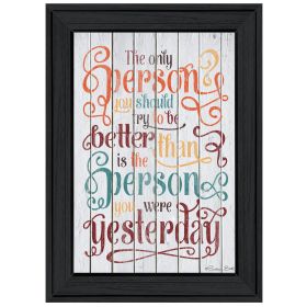 "The Only Person" by Susan Ball, Ready to Hang Framed Print, Black Frame - as Pic