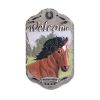 Welcome Sign, "Horse" Porch Decor, Resin Slate Plaque, Ready To Hang Decor - as Pic