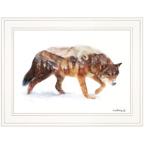 "Arctic Wolf" by Andreas Lie, Ready to Hang Framed Print, White Frame - as Pic