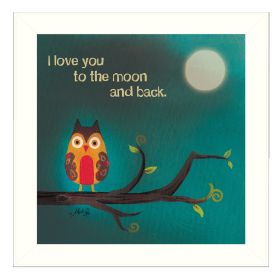"To the Moon I" By Marla Rae, Printed Wall Art, Ready To Hang Framed Poster, White Frame - as Pic