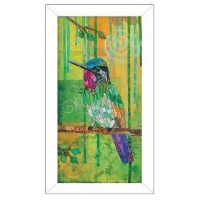 "Purple Throated Mountain Gem" By Lisa Morales, Printed Wall Art, Ready To Hang Framed Poster, White Frame - as Pic