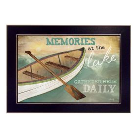 "Memories at the Lake" By Marla Rae, Printed Wall Art, Ready To Hang Framed Poster, Black Frame - as Pic