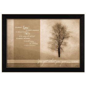 "Its About Love" By Marla Rae, Printed Wall Art, Ready To Hang Framed Poster, Black Frame - as Pic