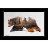 "Traveling Bear" by Andreas Lie, Ready to Hang Framed Print, Black Frame - as Pic