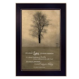 "Its All About Love" By Marla Rae, Printed Wall Art, Ready To Hang Framed Poster, Black Frame - as Pic