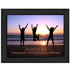 "Teamwork" By Trendy Decor4U, Printed Wall Art, Ready To Hang Framed Poster, Black Frame - as Pic