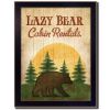 "Lazy Bear" By Mollie B., Printed Wall Art, Ready To Hang Framed Poster, Black Frame - as Pic