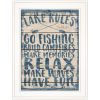 "Lake Rules" by Misty Michelle, Ready to Hang Framed Print, White Frame - as Pic
