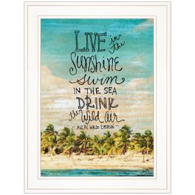 "Live in the Sunshine" by Misty Michelle, Ready to Hang Framed Print, White Frame - as Pic