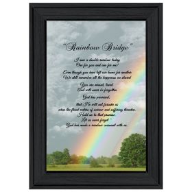 "Rainbow Bridge" by Trendy Decor 4U, Ready to Hang Framed Print, Black Frame - as Pic