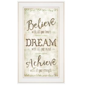 "Believe" by Mollie B, Ready to Hang Framed Print, White Frame - as Pic