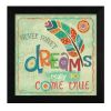 "Dreams Come True" By Mollie B., Printed Wall Art, Ready To Hang Framed Poster, Black Frame - as Pic