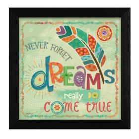 "Dreams Come True" By Mollie B., Printed Wall Art, Ready To Hang Framed Poster, Black Frame - as Pic