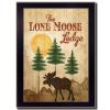 "Lone Moose" By Mollie B., Printed Wall Art, Ready To Hang Framed Poster, Black Frame - as Pic