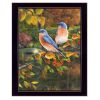 "Bluebirds" by Kim Norlien, Ready to Hang Framed Print, Black Frame - as Pic