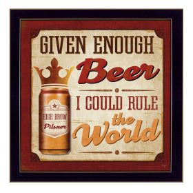 "I Could Rule the World" By Mollie B., Printed Wall Art, Ready To Hang Framed Poster, Black Frame - as Pic