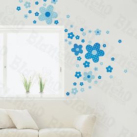 Polka Dot Flowers - Wall Decals Stickers Appliques Home Decor - HEMU-HL-1282