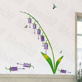 Purple Lily Valley - Wall Decals Stickers Appliques Home Decor - HEMU-HL-1272